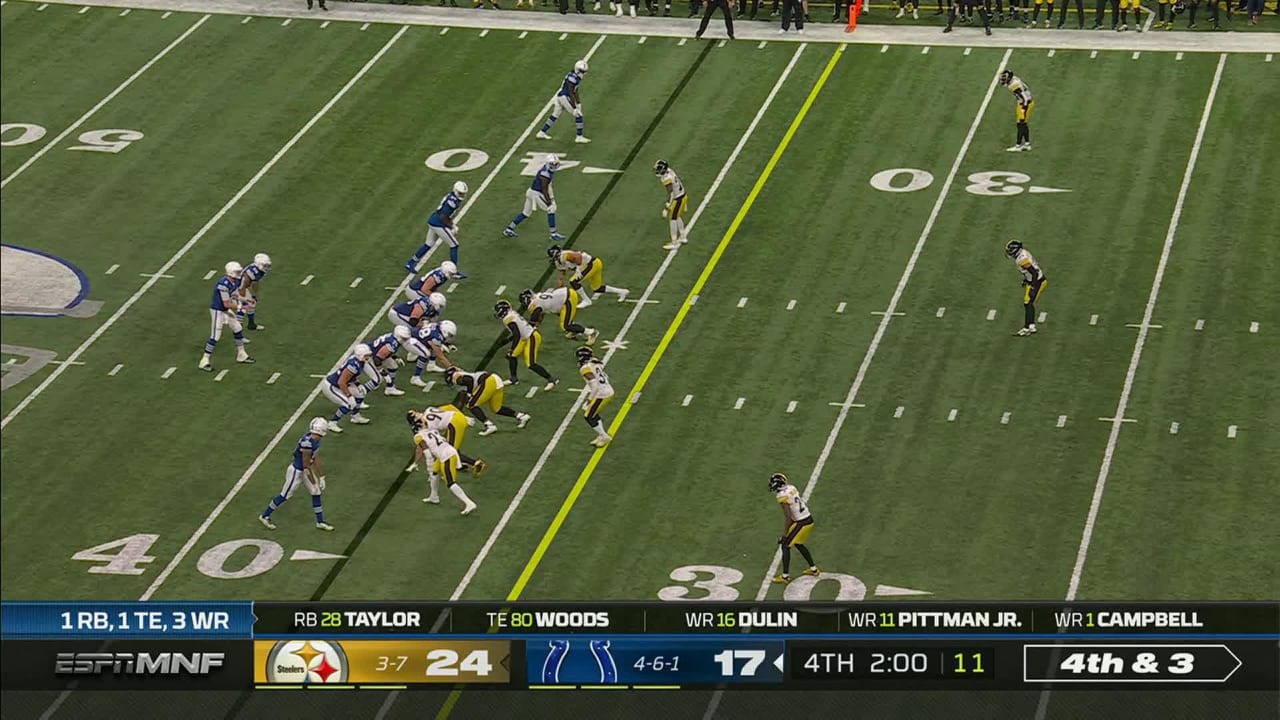 Indianapolis Colts wide receiver Michael Pittman's concentration is