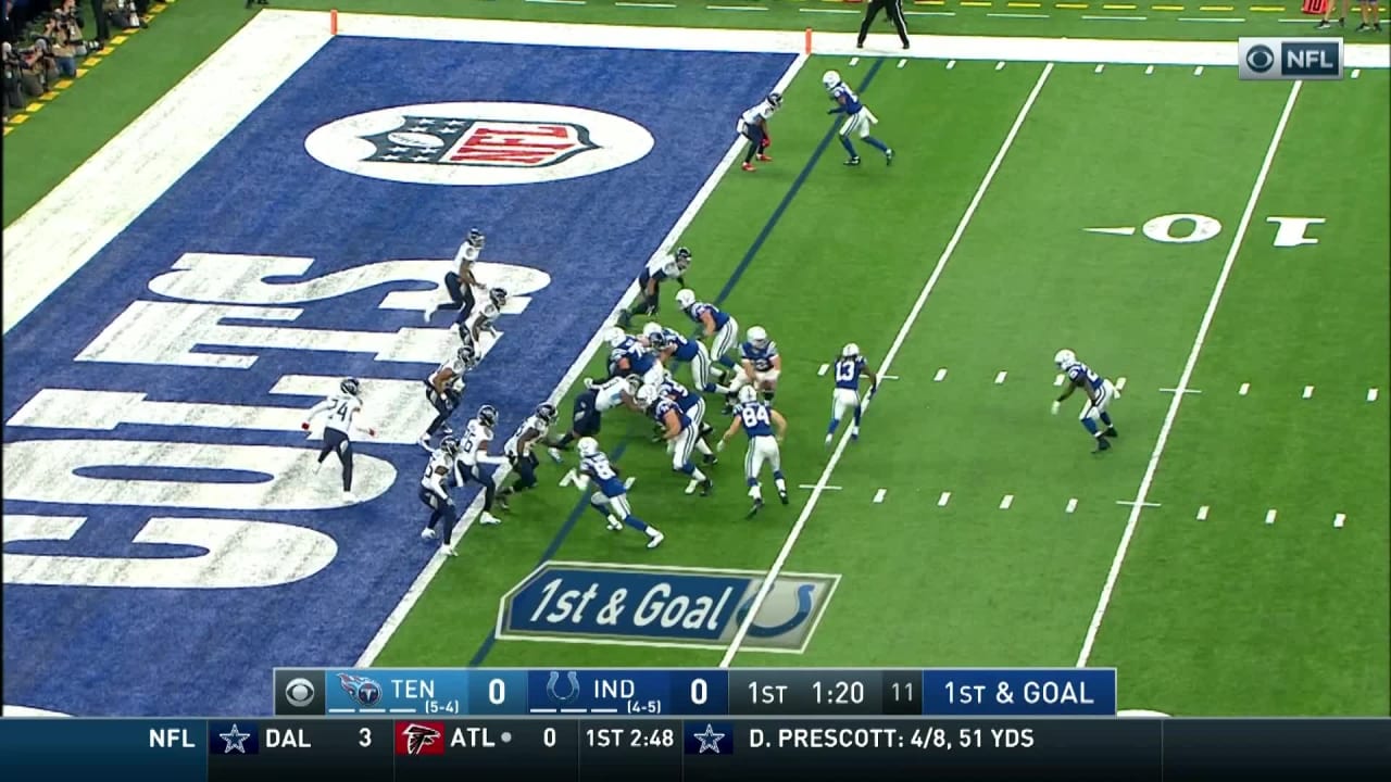 See Indianapolis Colts running back Marlon Mack pound into the end zone ...