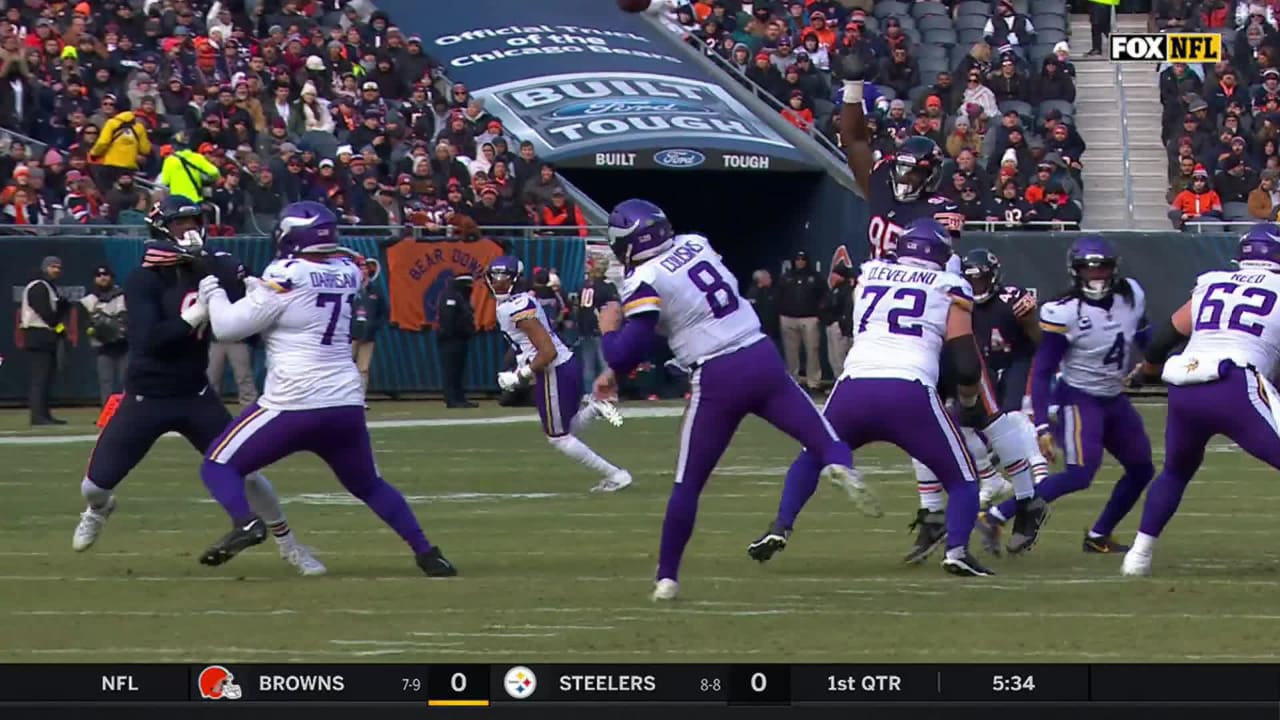 Minnesota Vikings quarterback Kirk Cousins' 22-yard dart to wide