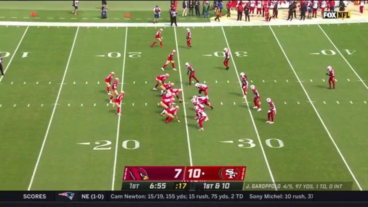 Arizona Cardinals defensive lineman Angelo Blackson uses a swim move to ...