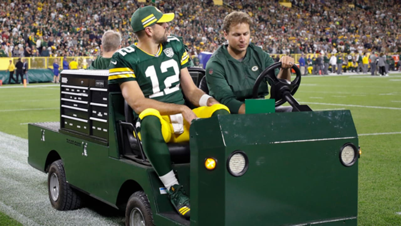 Aaron Rodgers CARTED OFF with injury during first drive of Jets debut