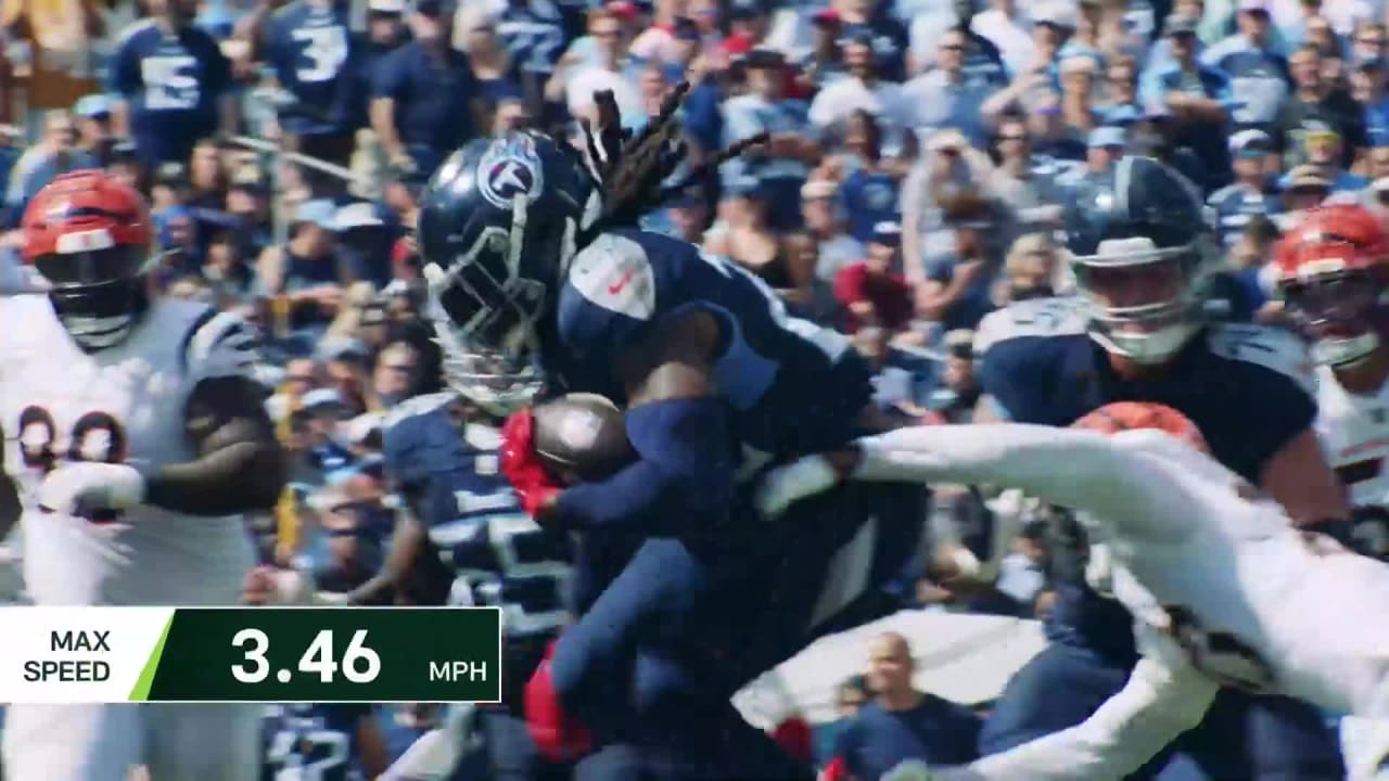 Numbers behind Tennessee Titans running back Derrick Henry’s two touchdowns in Week 4 Next Gen