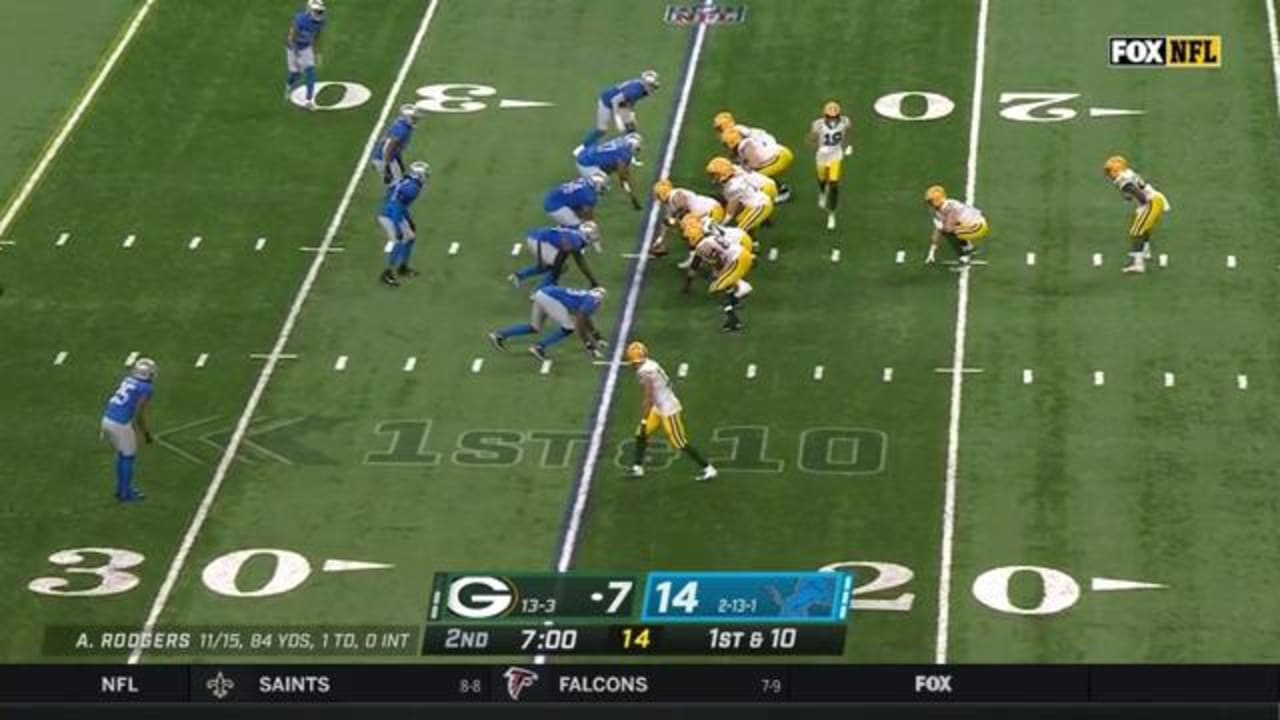 Green Bay Packers running back A.J. Dillon's vicious stiff-arm try ...