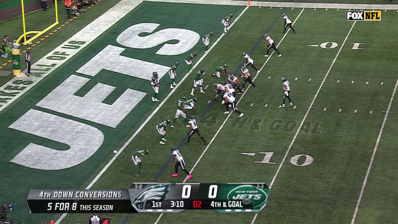 Philadelphia Eagles quarterback Jalen Hurts concludes 19play drive by