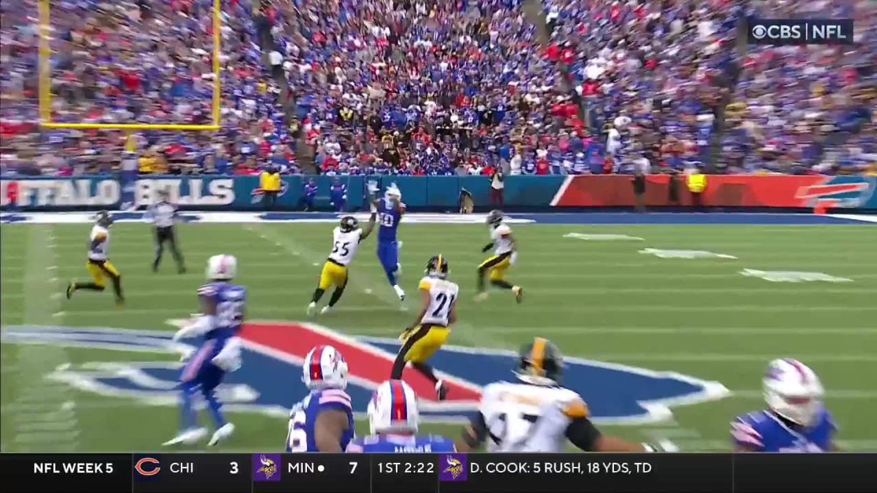 Buffalo Bills wide receiver Khalil Shakir highpoints contested Josh Allen  pass for 31-yard connection