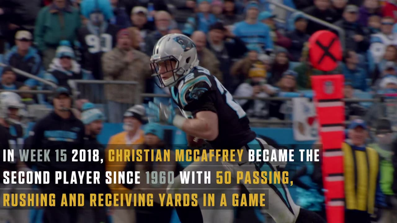 McCaffrey is first NFL player in over 15 years to record rush, pass and  receiving TD