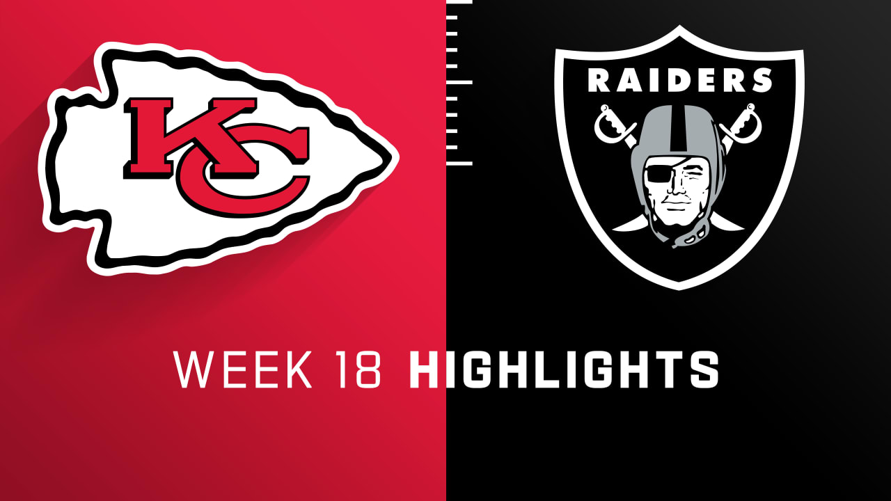 Kansas City Chiefs vs. Las Vegas Raiders highlights Week 18