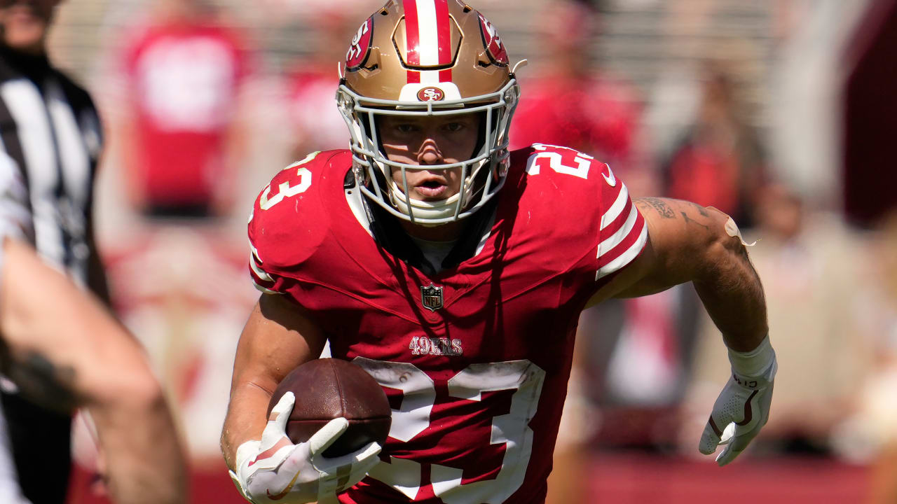 San Francisco 49ers running back Christian McCaffrey's TD run caps ...