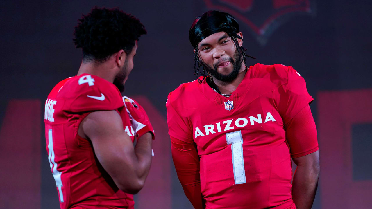 In downtown Phoenix, Arizona Cardinals unveil new uniforms ahead of NFL  Draft