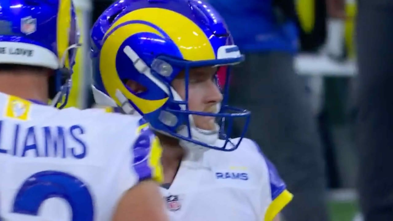 Los Angeles Rams kicker Matt Gay kicks a 57-yard field goal — longest as a  Ram