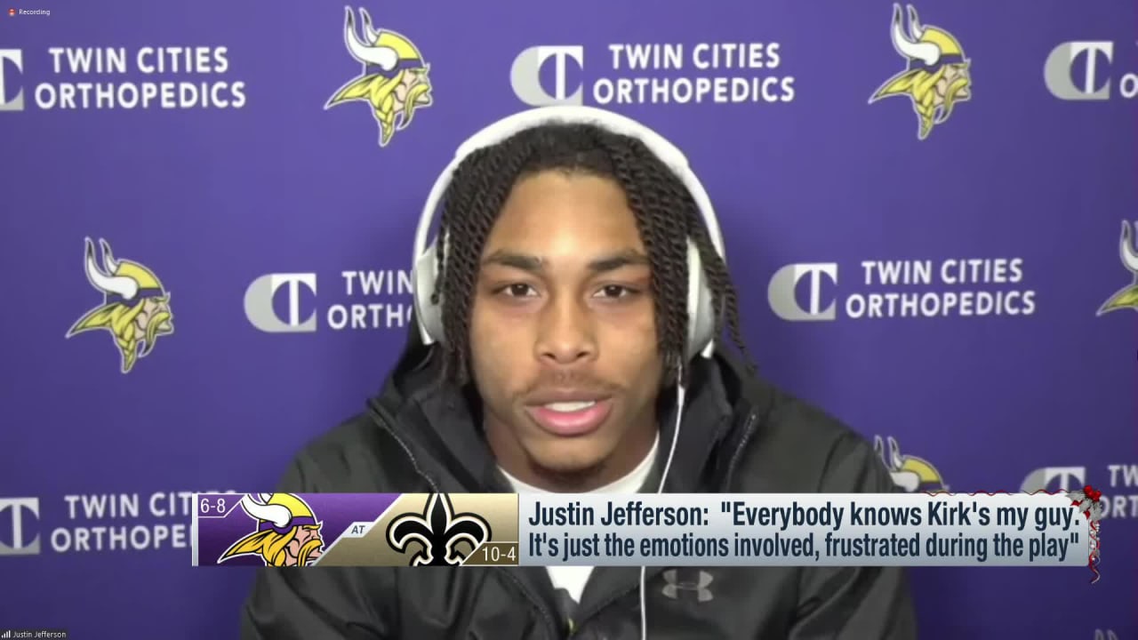 Justin Jefferson says exchange with Kirk Cousins was blown out of proportion