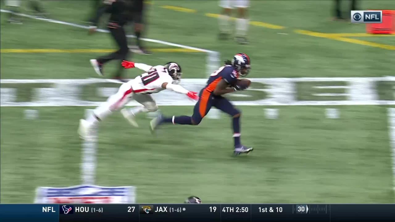 Denver Broncos Wide Receiver Jerry Jeudy Breaks Free For 41-yard Catch