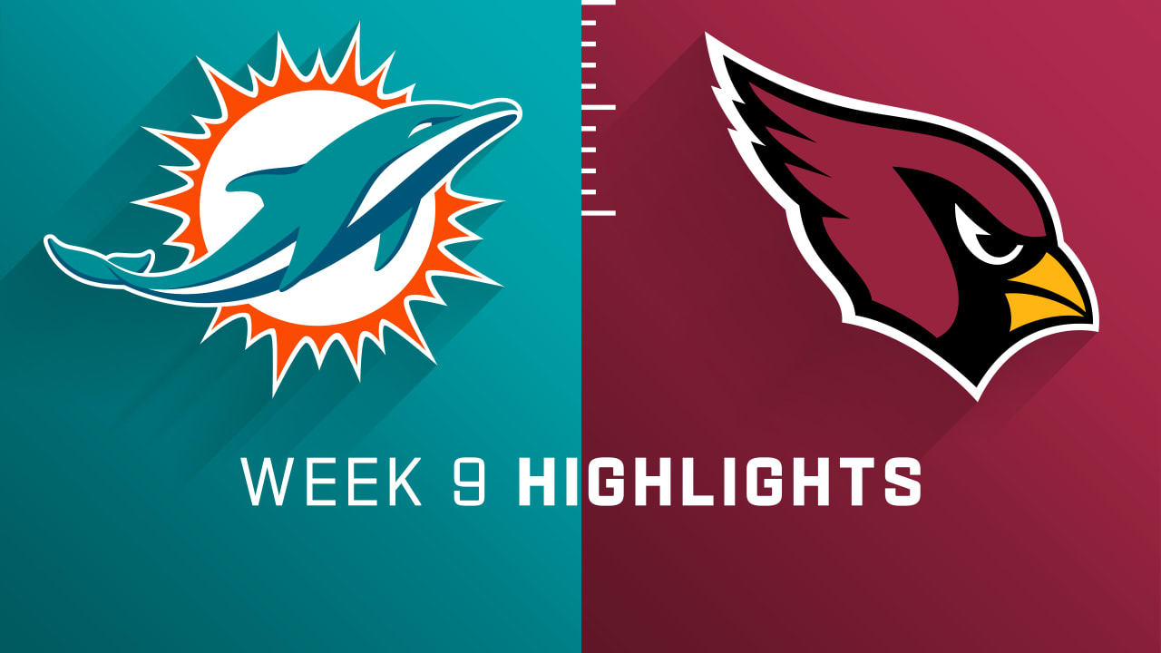 Miami Dolphins vs. Arizona Cardinals highlights Week 9