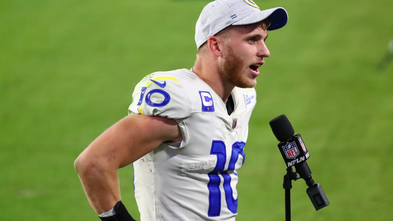 Los Angeles Rams wide receiver Cooper Kupp reacts to Davante Adams calling  him the most underrated WR