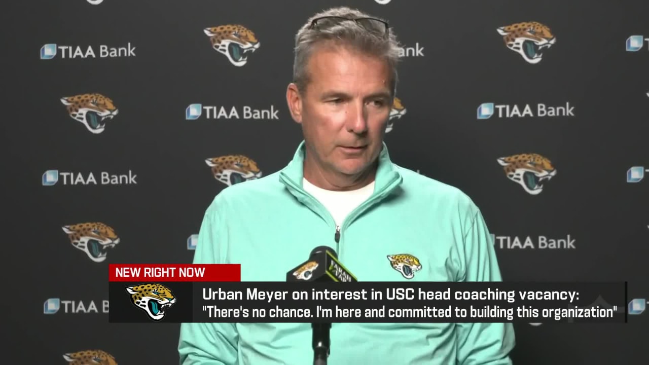 Jaguars coach Urban Meyer says 'no chance' he lands at USC