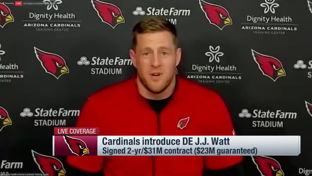 J.J. Watt 'very limited' in return to Cardinals practice, per HC Kliff  Kingsbury