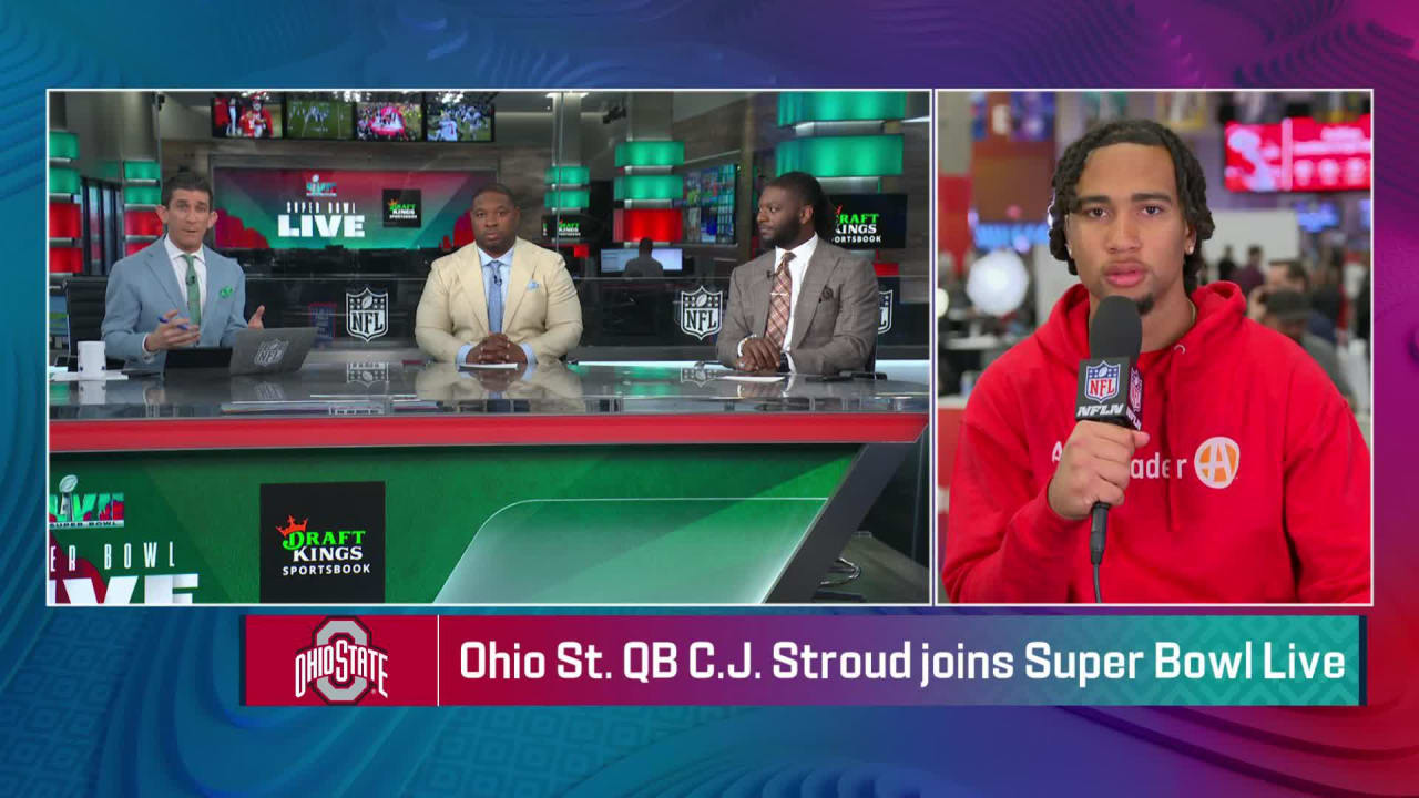 Ohio State quarterback C.J. Stroud joins 'Super Bowl Live' to