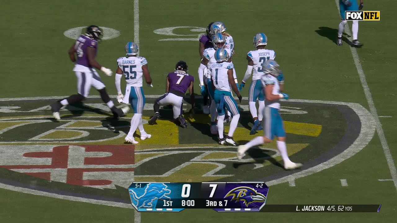 Baltimore Ravens wide receiver Rashod Bateman's first catch of game ...