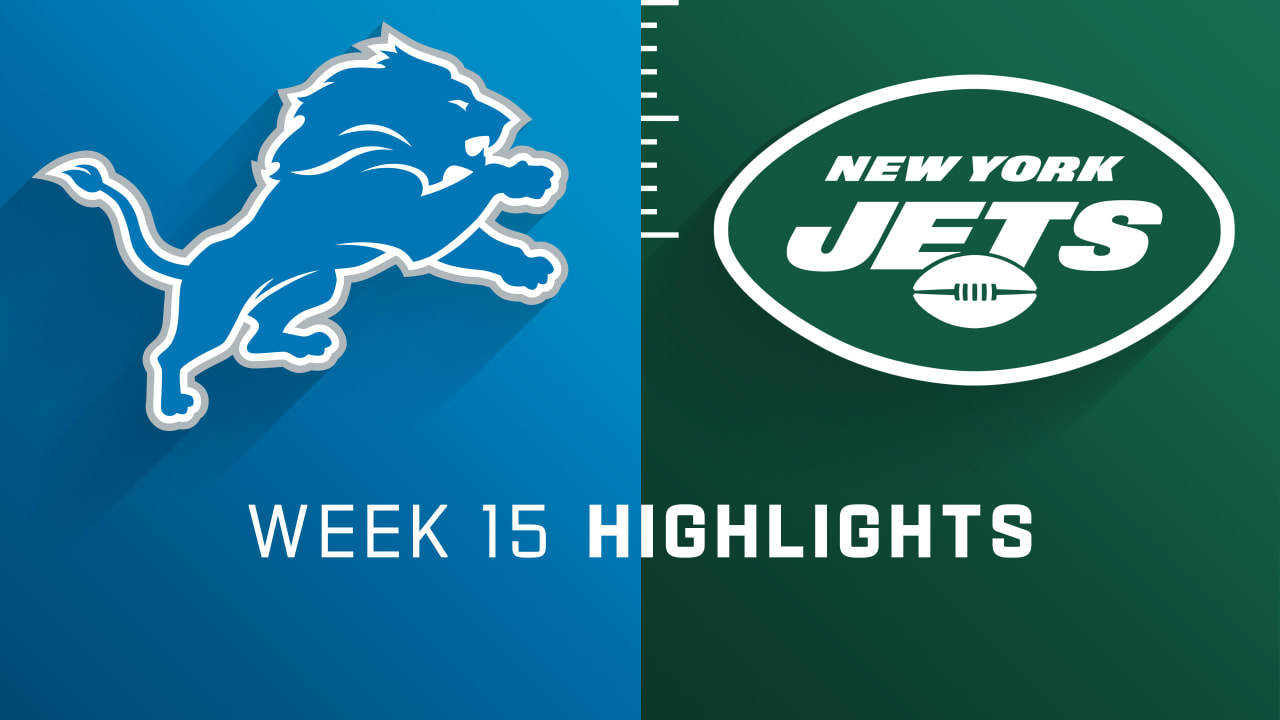 Detroit Lions Vs New York Jets Highlights Week 15