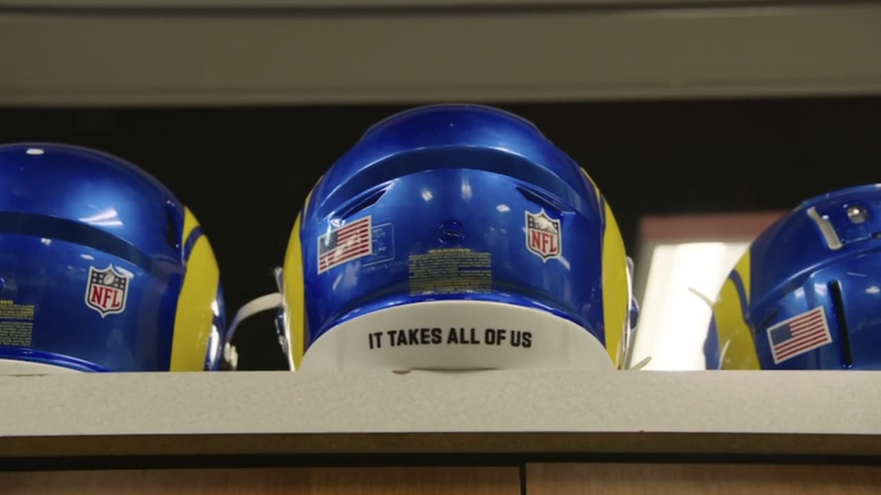 Los Angeles Rams use helmets for message of unity