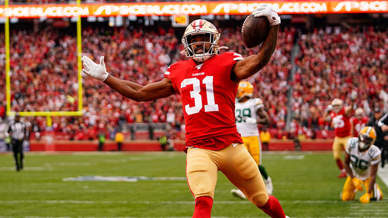 Raheem Mostert San Francisco 49ers v Green Bay NFC Championship 2020 Images