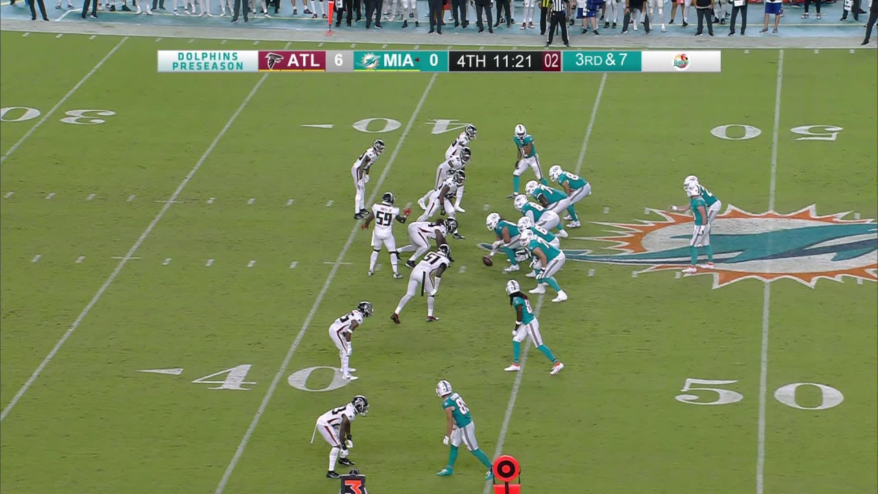 Hellams intercepts White's pass vs. Miami Dolphins