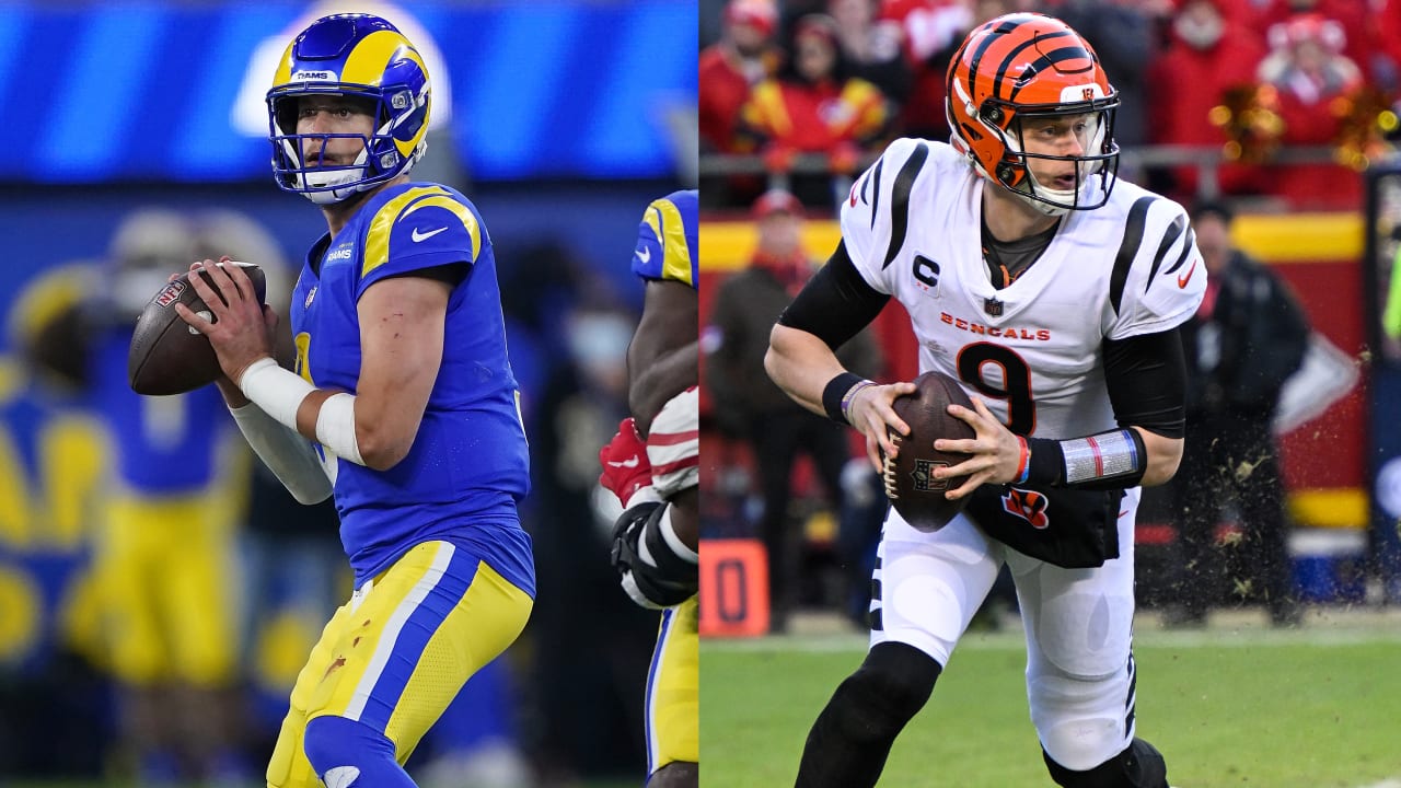 Watch Tale of the Tape compare Los Angeles Rams quarterback Matthew  Stafford vs. Cincinnati Bengals quarterback Joe Burrow