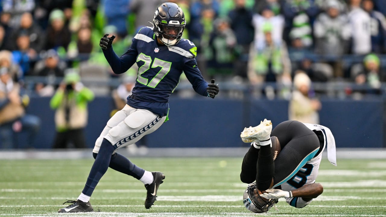 Carolina Panthers wide receiver Terrace Marshall Jr. (88) lines up during  the first half of an NFL football game against the Atlanta Falcons, Sunday,  Sep. 10, 2023, in Atlanta. The Atlanta Falcons