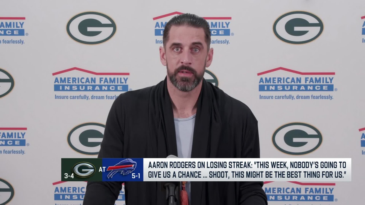 Green Bay, WI, USA. 15th Nov, 2020. Green Bay Packers quarterback Aaron  Rodgers #12 talks with the FOX Sports after the NFL Football game between  the Jacksonville Jaguars and the Green Bay