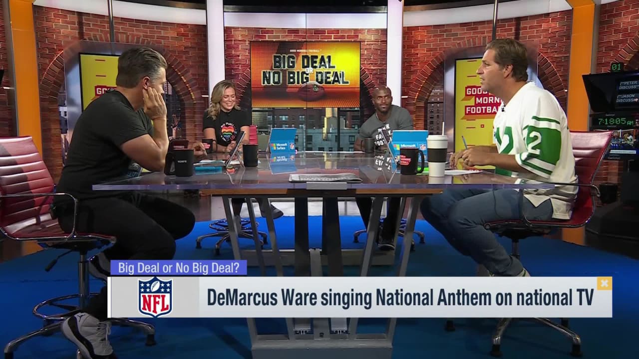 Big deal DeMarcus Ware singing National Anthem on national TV? 'GMFB'