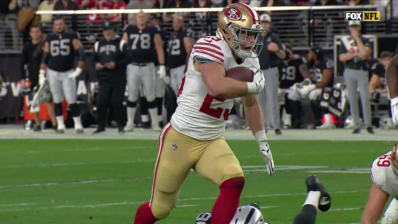 Christian McCaffrey Explodes for a 37-Yard Gain vs. Raiders