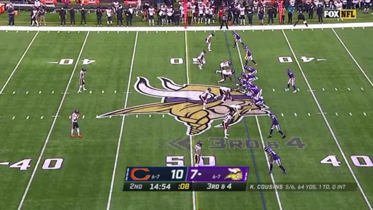 Chicago Bears defensive end Robert Quinn stripsacks Minnesota Vikings