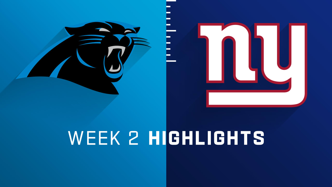 Carolina Panthers vs. New York Giants highlights Week 2