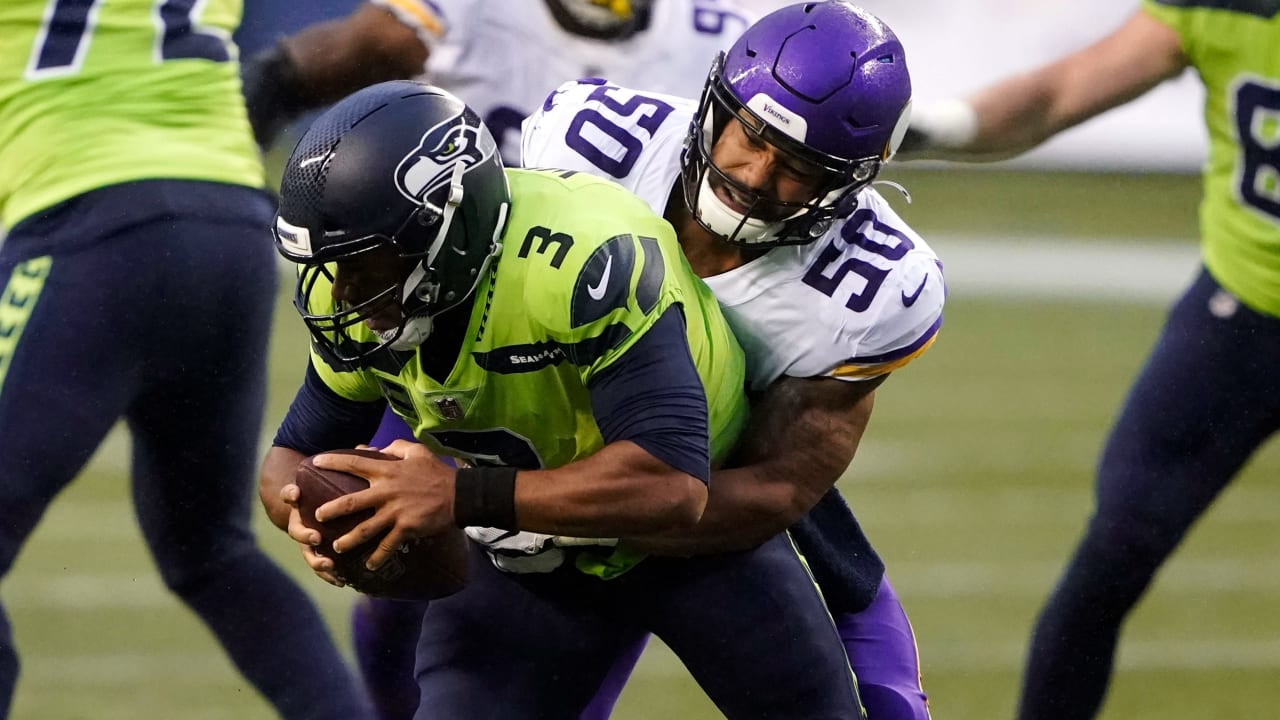 Wilson vs. Wilson Eric takes down Russell on the blitz for big sack