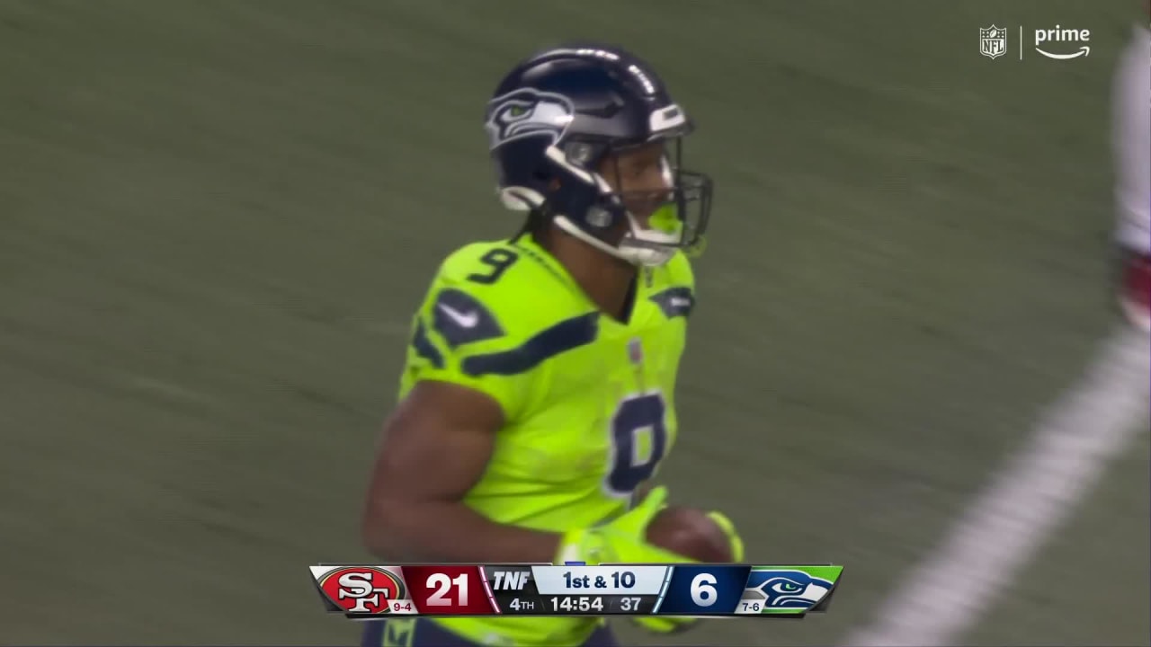 Seattle Seahawks running back Walker III’s 15yard sideline dash eclipses 20mph mark