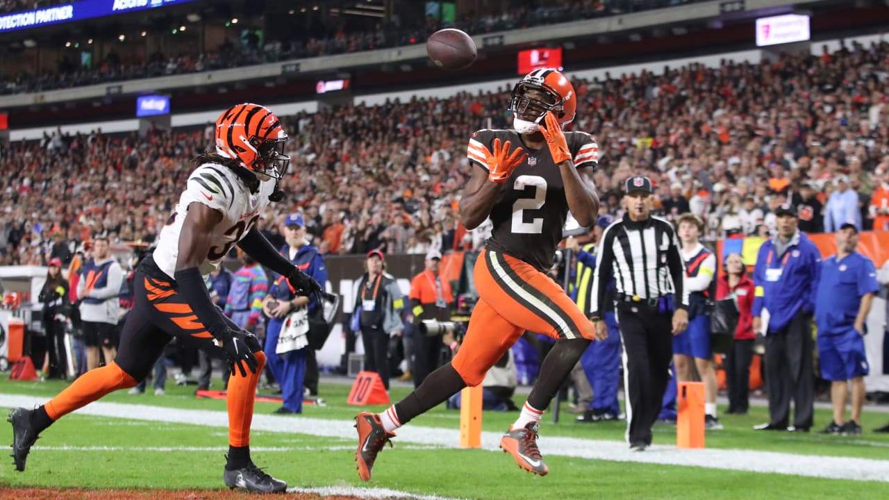 Cincinnati Bengals defensive back Tre Flowers is no match for Cleveland