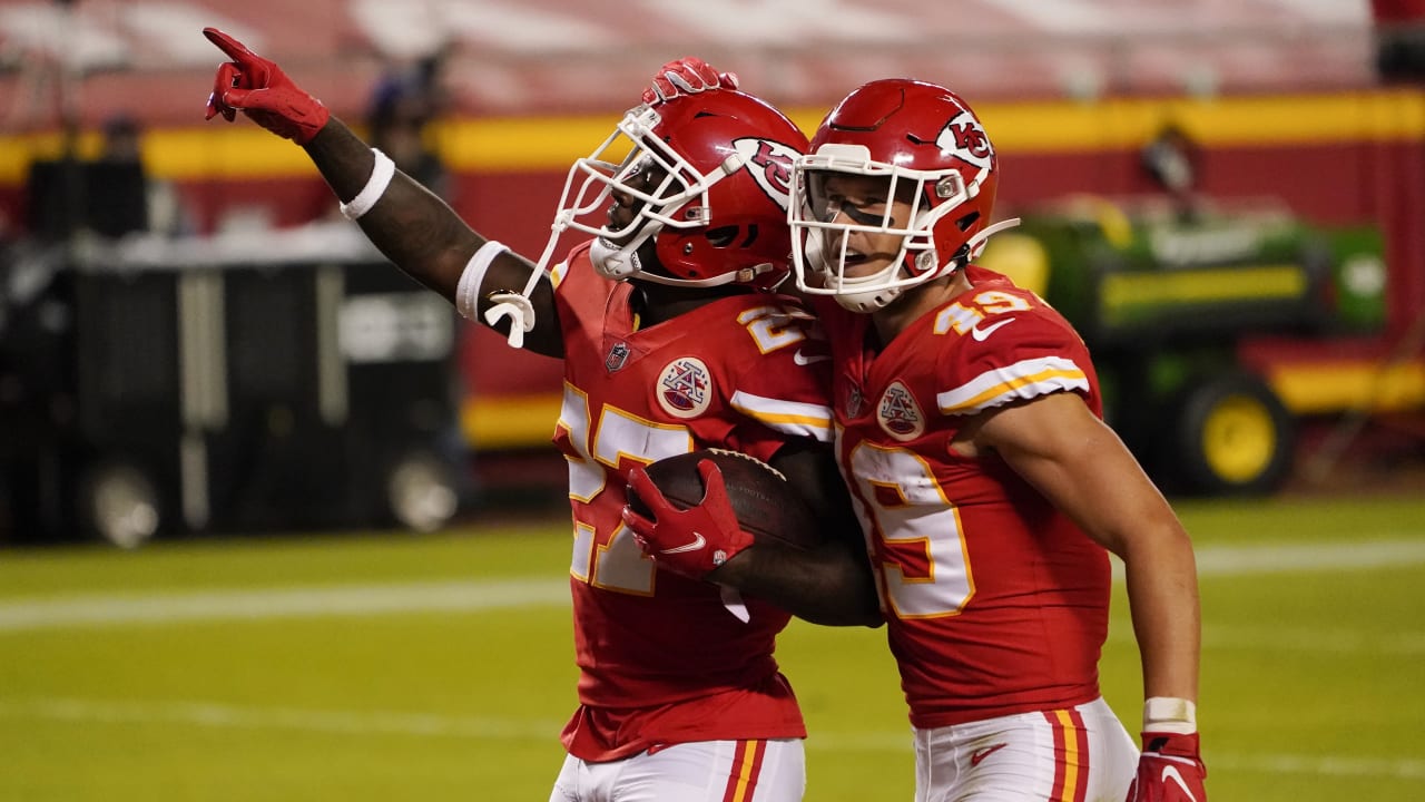 Kansas City Chiefs defensive back Rashad Fenton (27) pictured during an NFL  football game against the Washington Football Team, Sunday, Oct. 17, 2021  in Landover, Md. (AP Photo/Daniel Kucin Jr Stock Photo - Alamy