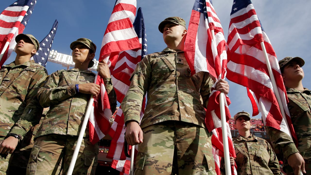 NFL teams, players honor troops on Veterans Day