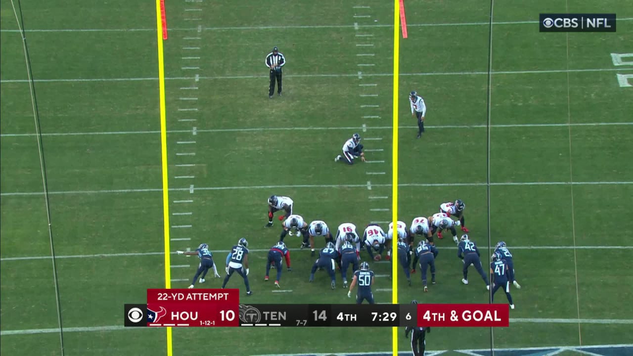 Houston Texans Kicker Kaimi Fairbairns 23 Yard Fg Trims Titans Lead