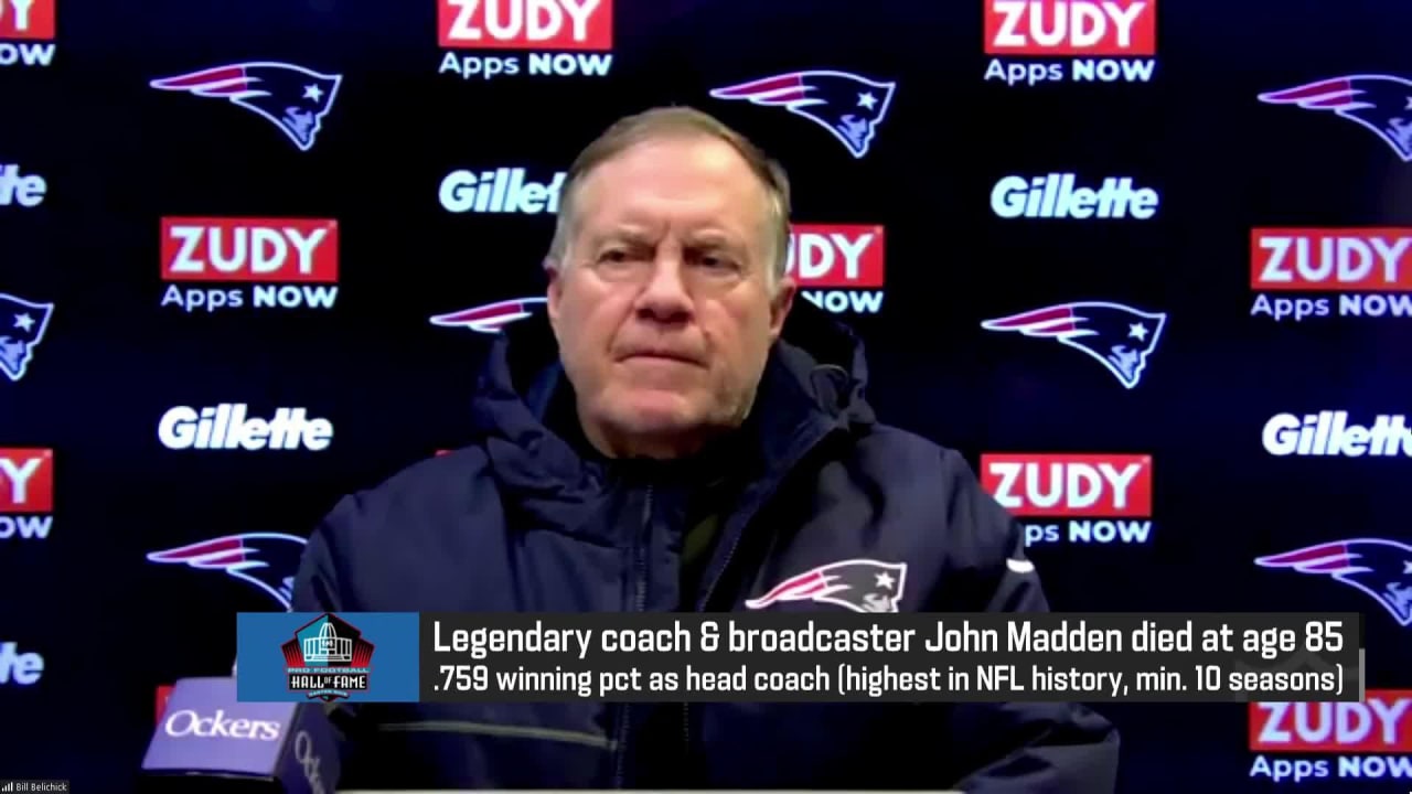 Bill Belichick pays tribute to John Madden during Patriots