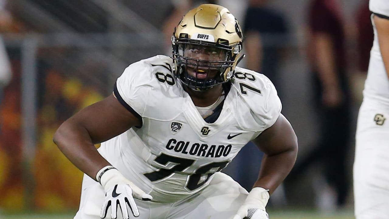 New England Patriots select Colorado tackle William Sherman with the No