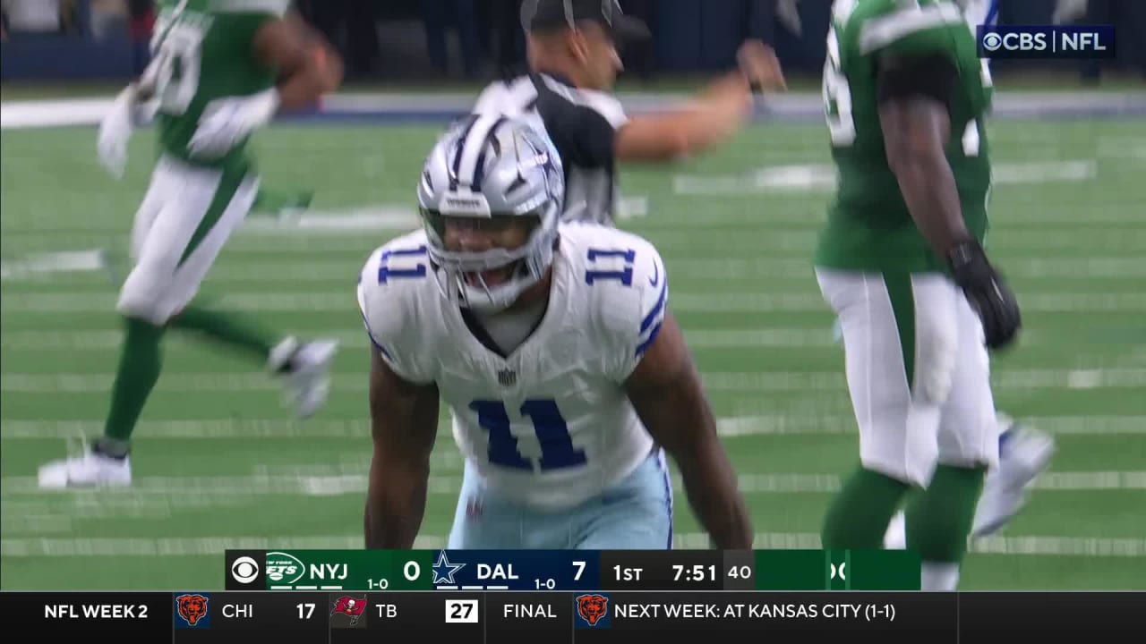 Dallas Cowboys linebacker Micah Parsons is an absolute blur on 7-yard sack  vs. New York Jets quarterback Zach Wilson