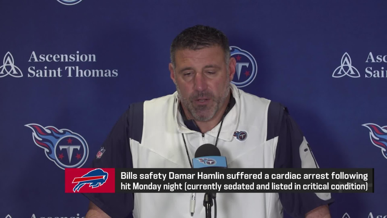 Titans coach Mike Vrabel addresses Bills safety Damar Hamlin's