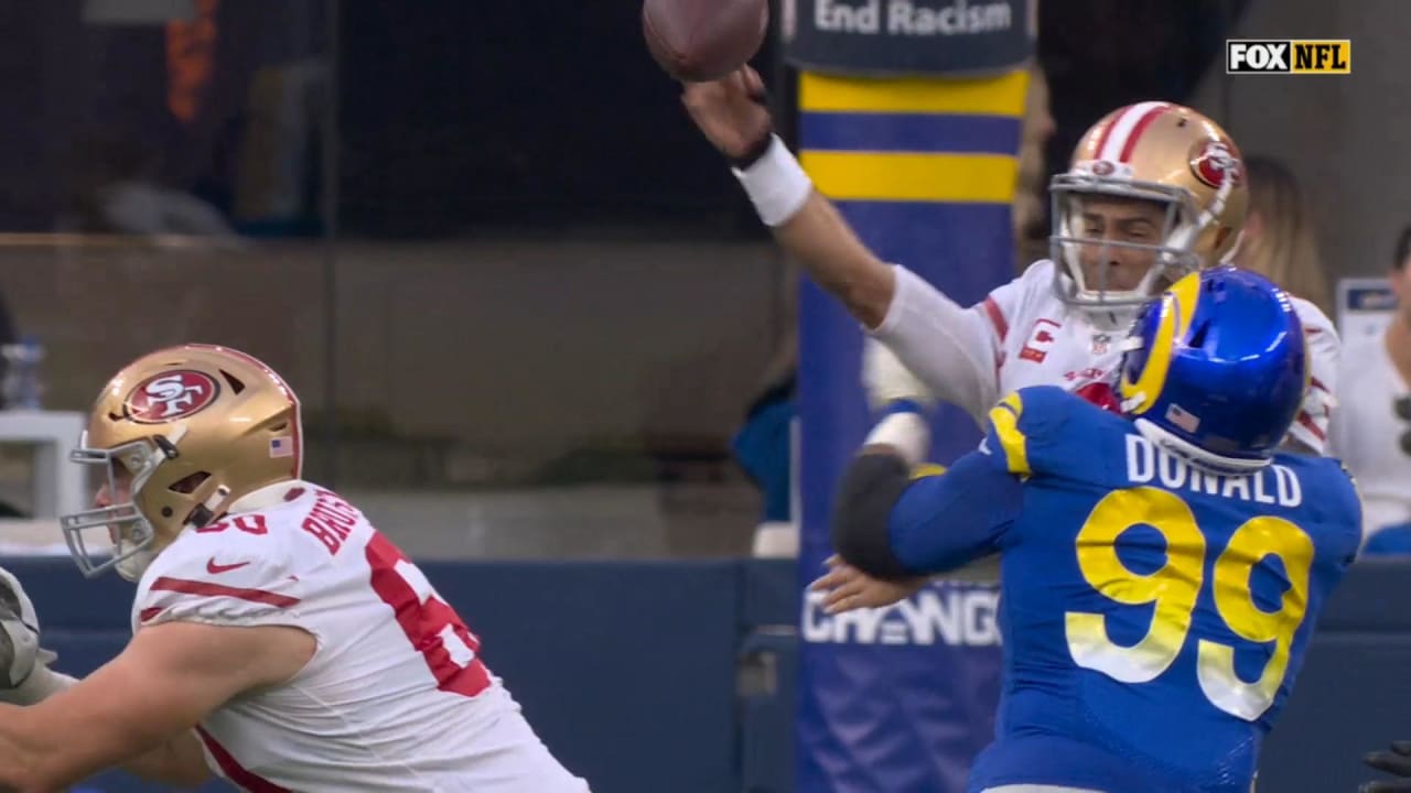 Highlights: Rams DL Aaron Donald pressures 49ers QB Jimmy