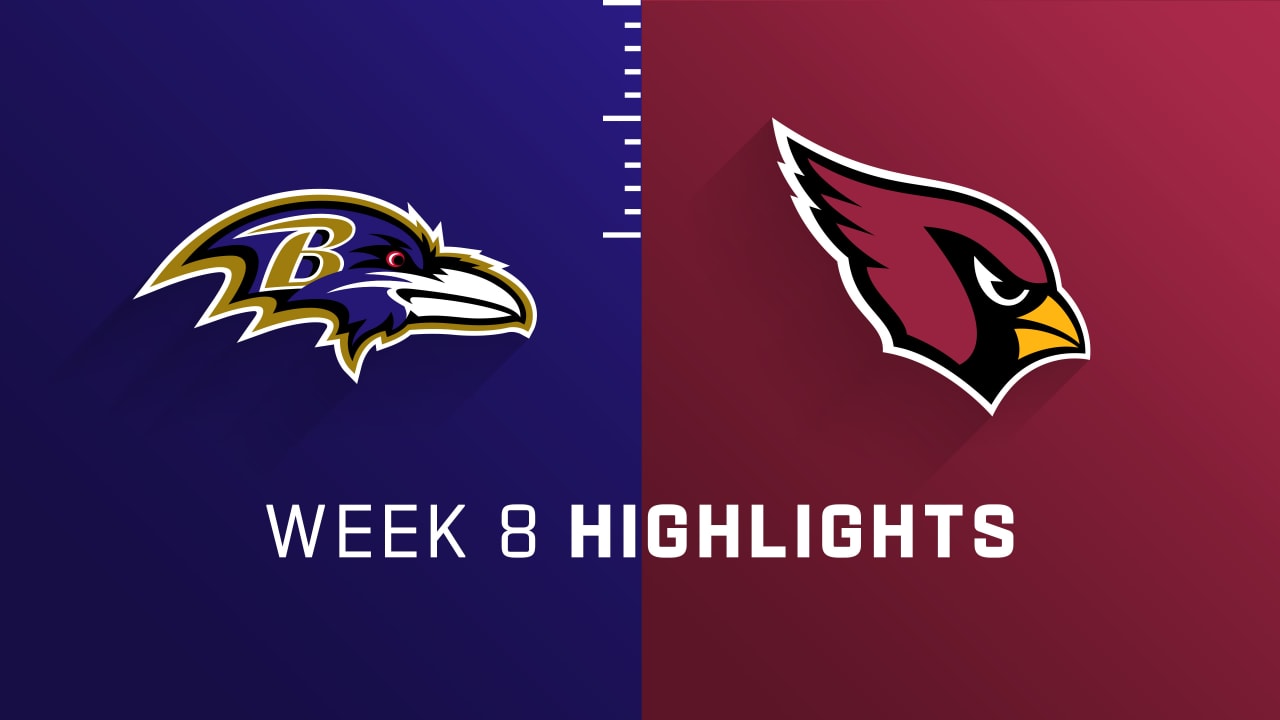 Baltimore Ravens vs. Arizona Cardinals highlights Week 8
