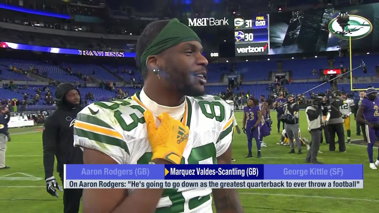 Aaron Rodgers: Marquez Valdes-Scantling is WR I've been 'most