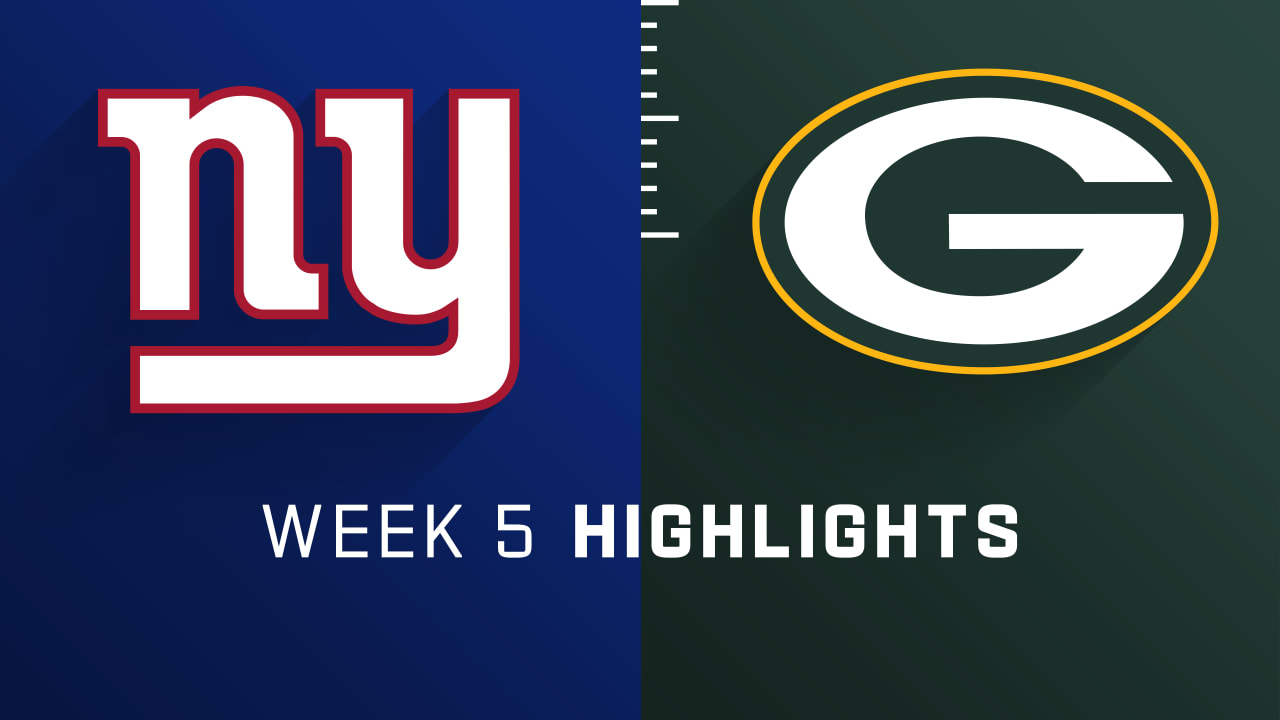 New York Giants vs. Green Bay Packers highlights Week 5