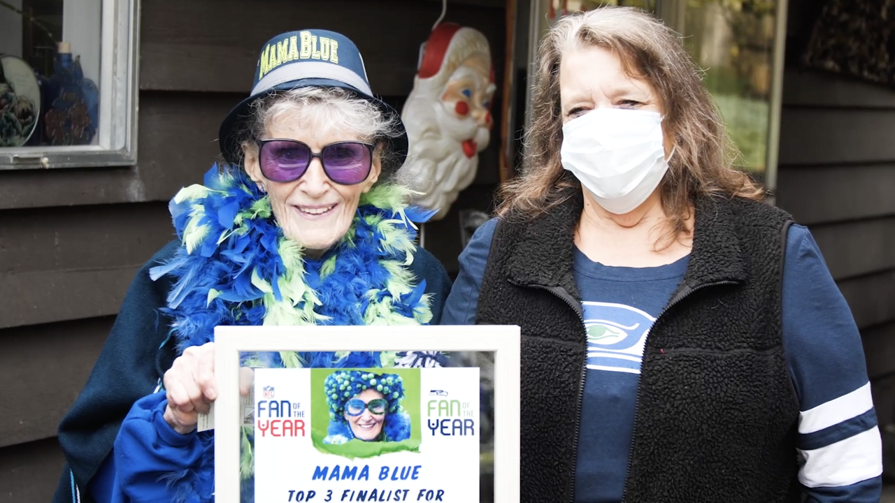 PHOTOS: Seahawks Surprise 'Mama Blue' With 2020 Fan of the Year Award