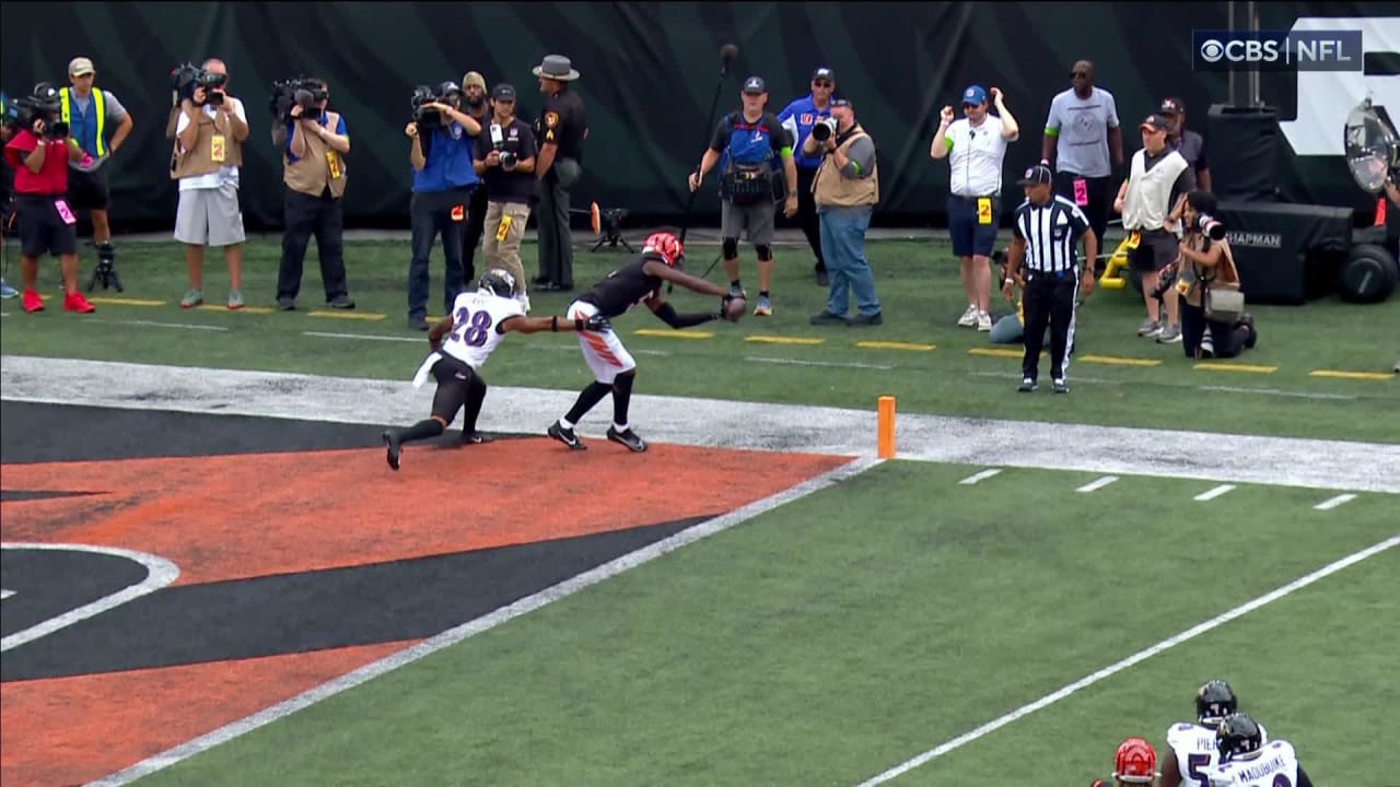 Watch: Tee Higgins' amazing catch against Ravens sets up Bengals' TD