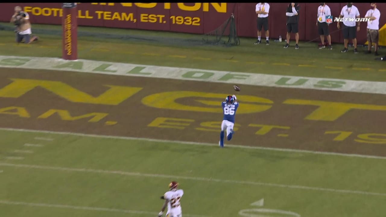 WATCH: NY Giants' Daniel Jones' dime of a TD pass to Darius Slayton